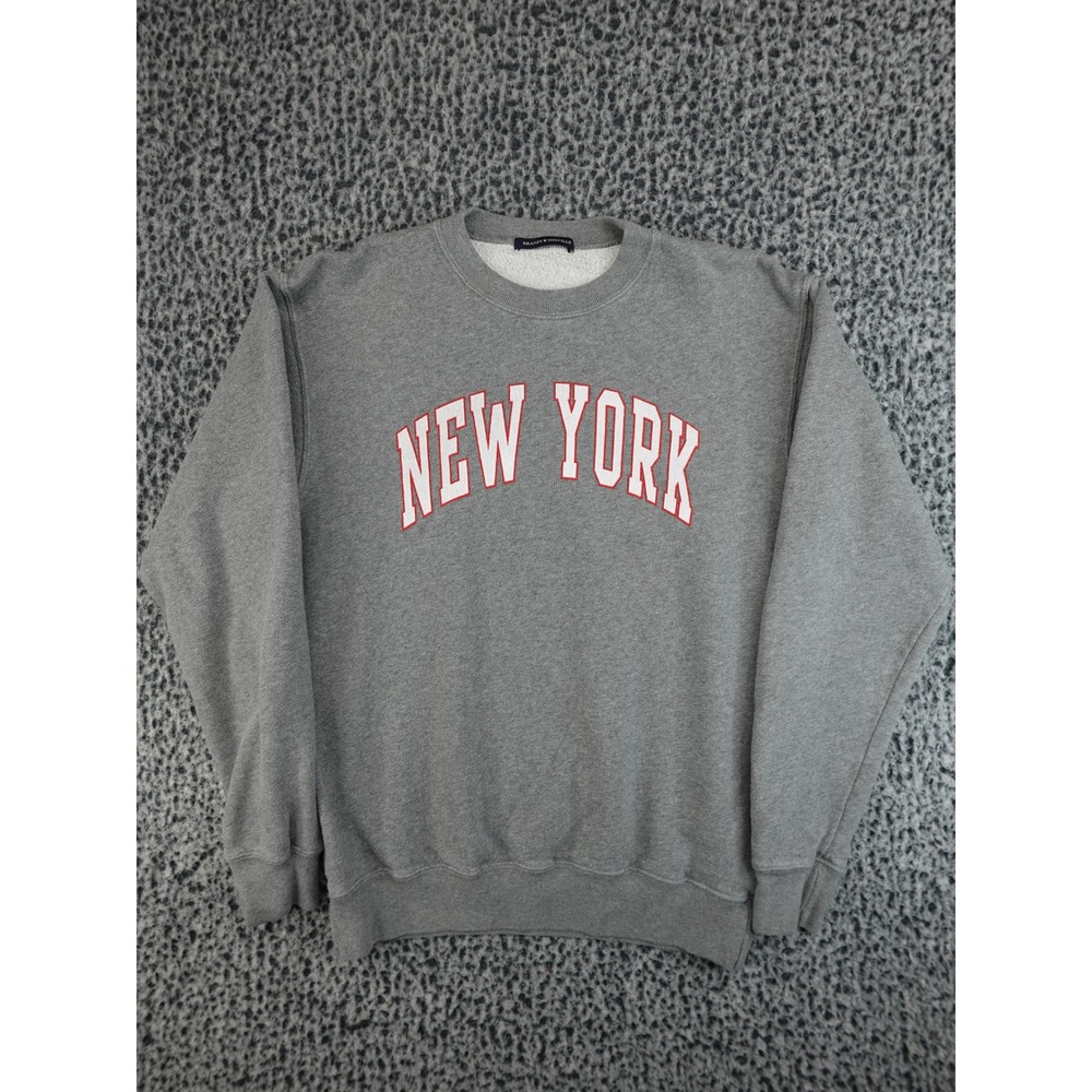 Brandy Melville‎ Sweatshirt Womens One Size Gray Good New York Graphic Crewneck